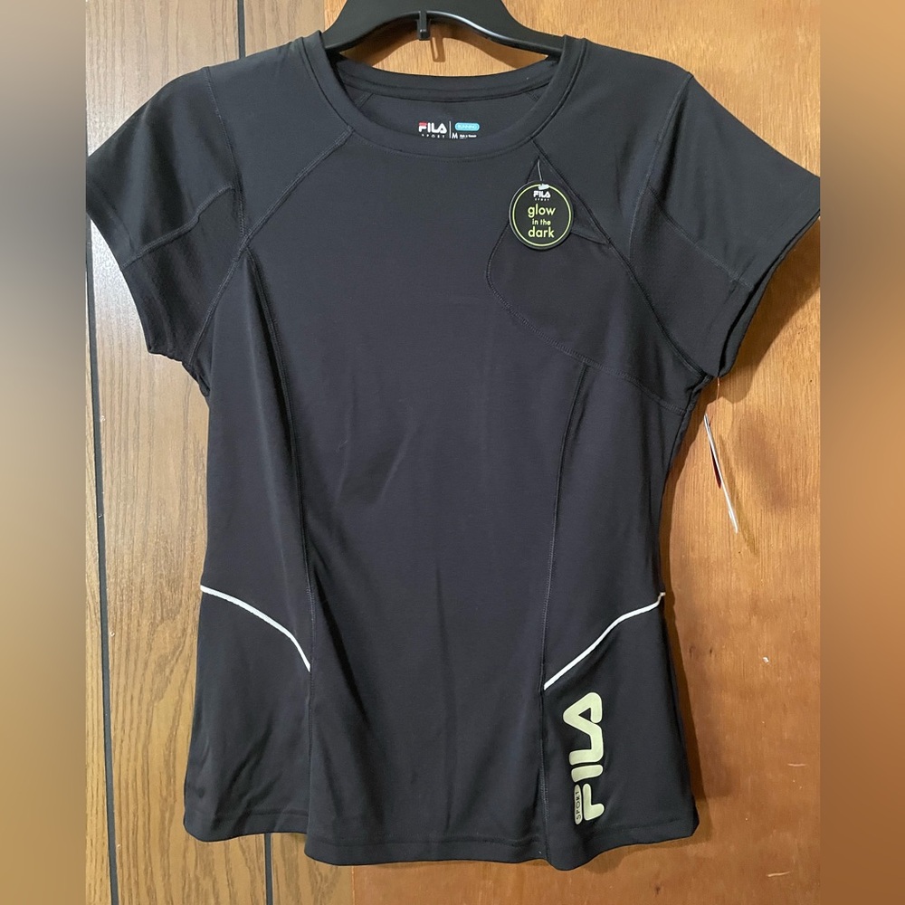 Fila Black Glow in the Dark Athletic Top. Women’s Medium. New with Tags!